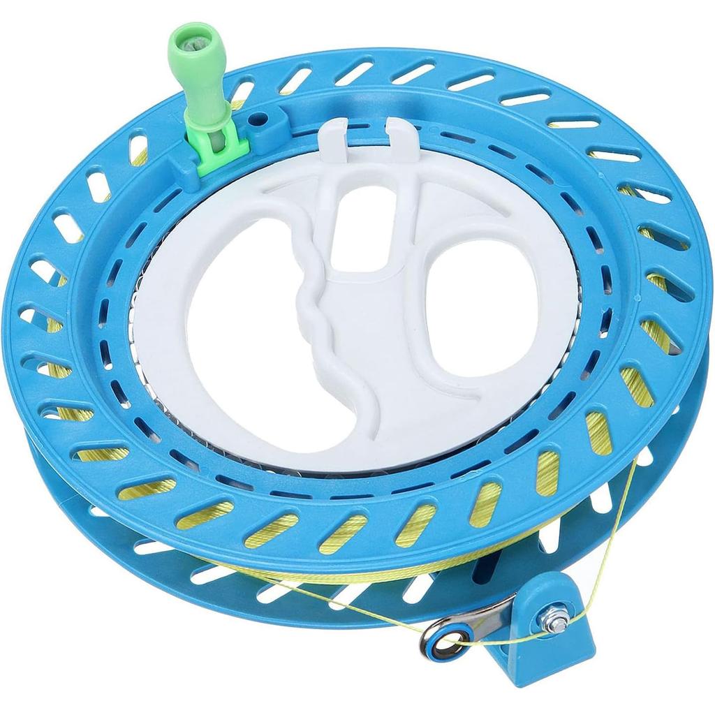 Kite Flying Reel, Kite Wheel, 18cm, with 350m Line, Kite Line Winder, Rotating Reel, Kite Flying Reel, Hand Fishing, Boat Fishing, Long-Term Use,