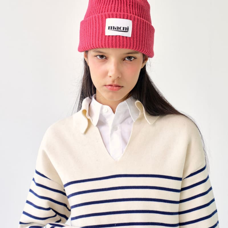 

macni HEAVY KNIT BEANIE_PINK FREE