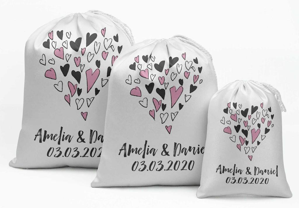Darling Souvenir Schwarz Dankeschön-Geschenktüten für Hochzeiten, Party-Zubehör, Geschenkbeutel, Süßigkeitentüten, 15 Stück