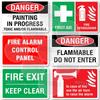 Fire Safety Metal Sign Flammable Warning Emergency Exit Escape Alarm Extinguisher Instruction Signage Assembly Hose Reel Plaque