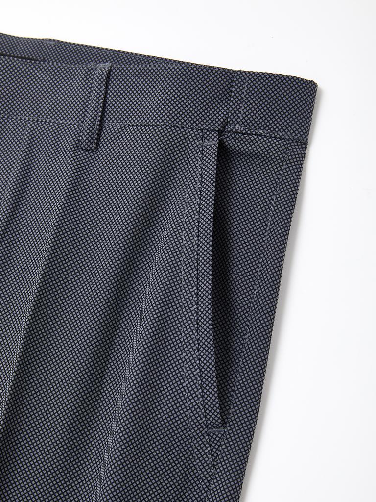 IKALOOK Office Point Slacks Elastic Waist Spandex Pants Cpt131