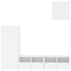 4 Piece White Living Room Wall Unit