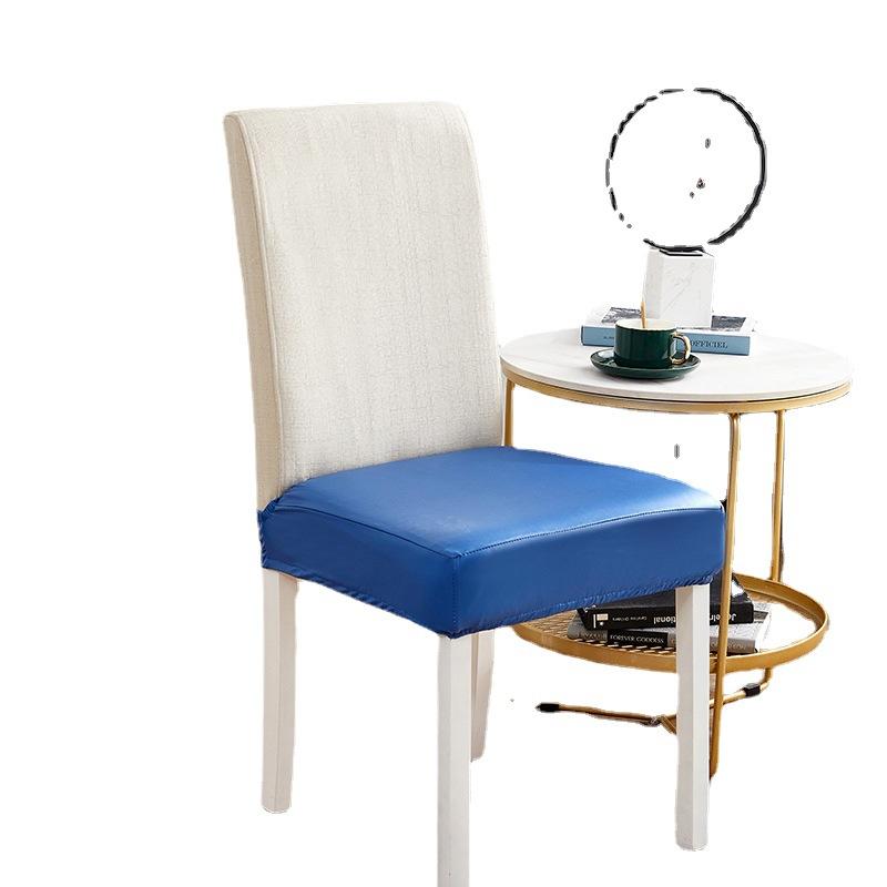 Solid Color Square Chair Cover  Three-proof Leather Elastic Horn Stool Cover  Dining and Living Room Waterproof Stool Cover