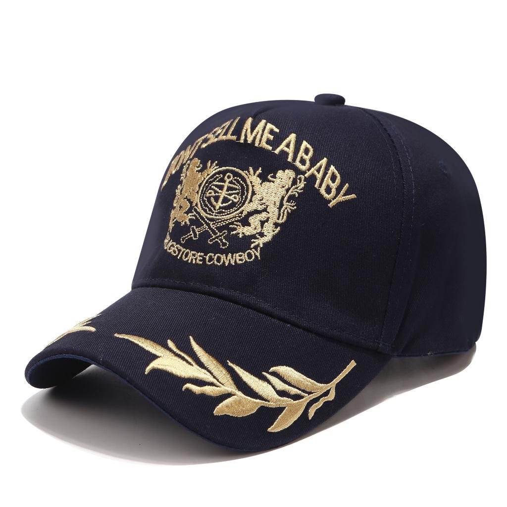 New Women Men's Baseball Cap Golden Wheat Ear Leisure Sun Hat Outdoor Casual Embroidered Caps Black Sport Hats