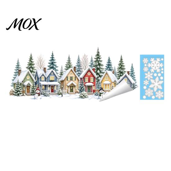 Transparent PVC Stickers Christmas Static Window Clings, Glass Stickers, Xmas Winter Snowflake Decals Decorative Sheets for Home Store Holiday