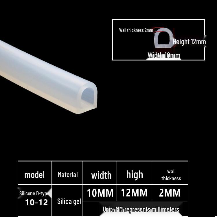 D-Shaped Silicone Sealing Strip: High-Temperature, Water-Retaining, Self-Adhesive, Anti-Collision, Shock-Absorbing for Doors & Windows