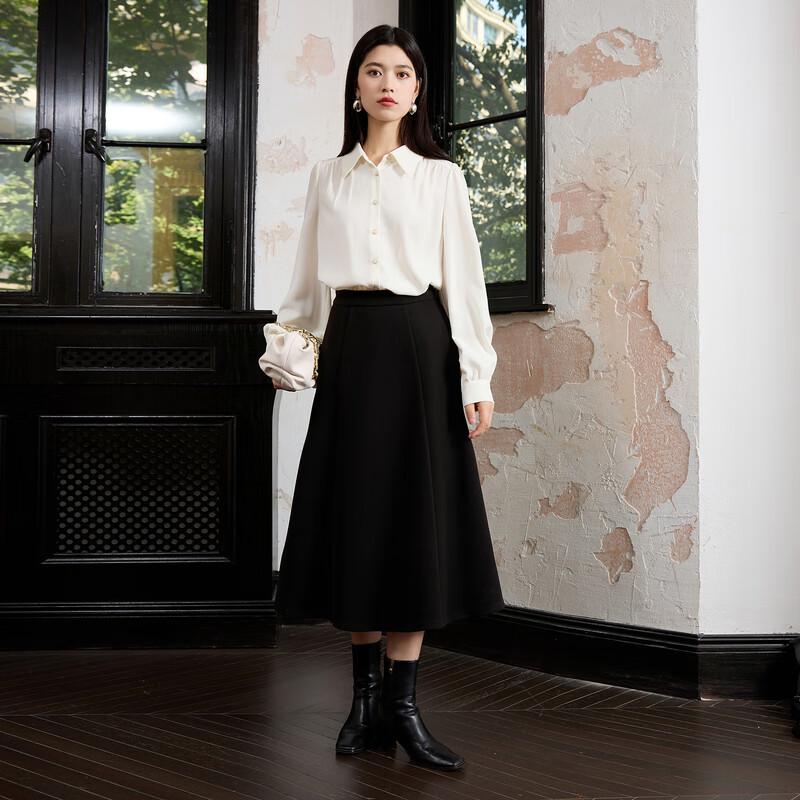 

Sancai Plus Size High-Waist Twill Midi Skirt 3XL 175/88B