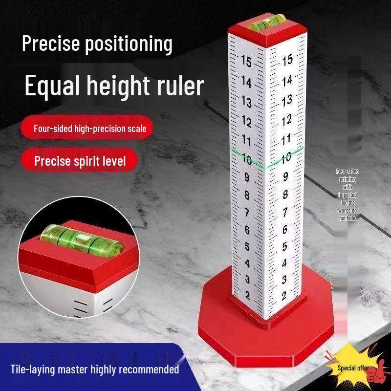 Aluminum Alloy Tile Leveling & Marking Ruler - Professional Tool for Tile Positioning & Height Leveling