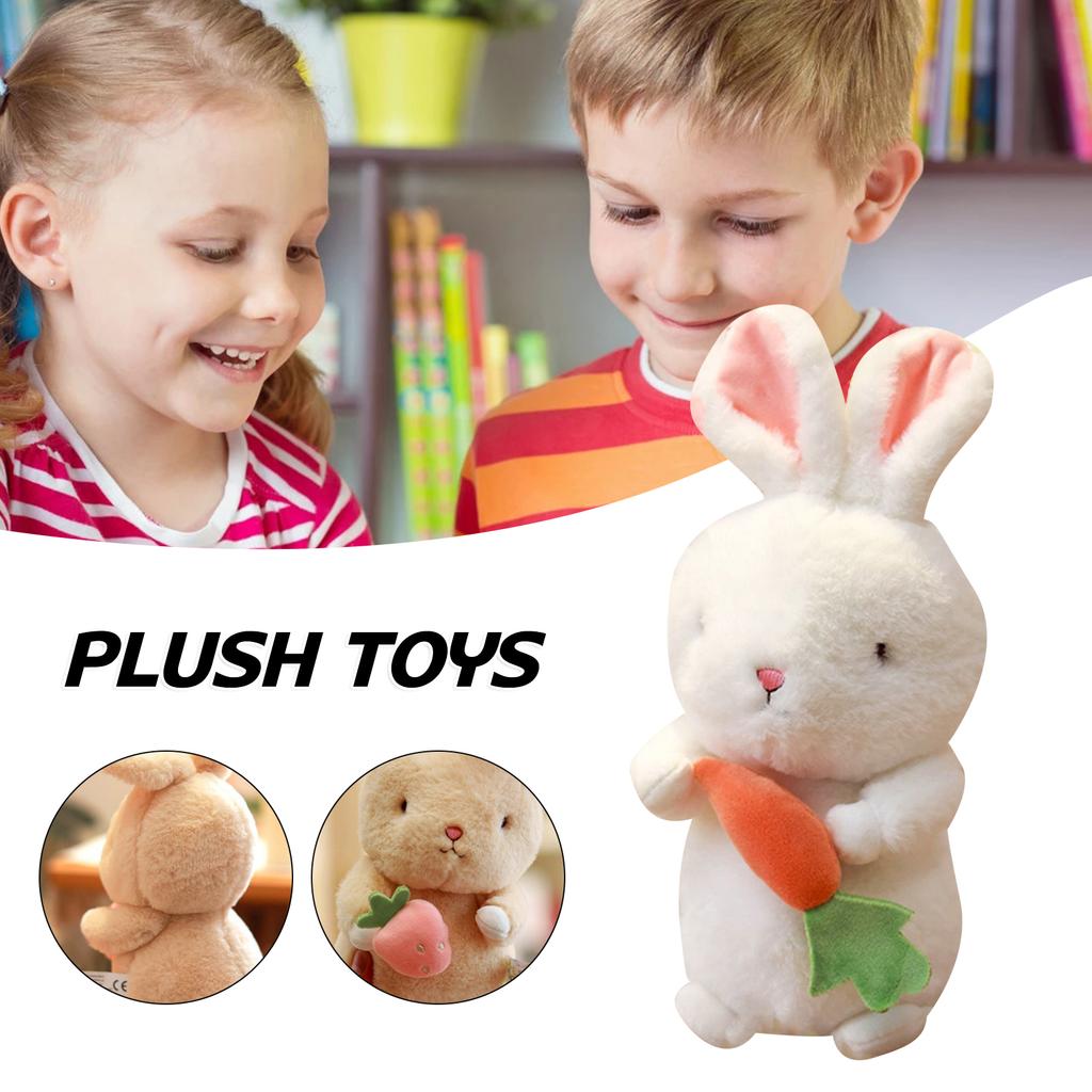 Carrot Rabbit Plushy With Q Version Cuddly Animal Toys Sleeping Pillow Toy
