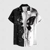 Fashion Men's Hawaiian Shirt 3D Printed Short Sleeve Button Down Lapel Shirt Summer Oversized Top