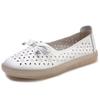 Fashion GKTINOO 2025 Genuine Leather Shoes Hollow Out Women Ballet Flats Summer Women's Solid Soft bottom Shoes Woman Slip On Loafers