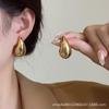 Golden Water Drop Earrings for Women Niche Design High-end Cold Style Earrings Unique Temperament Earrings