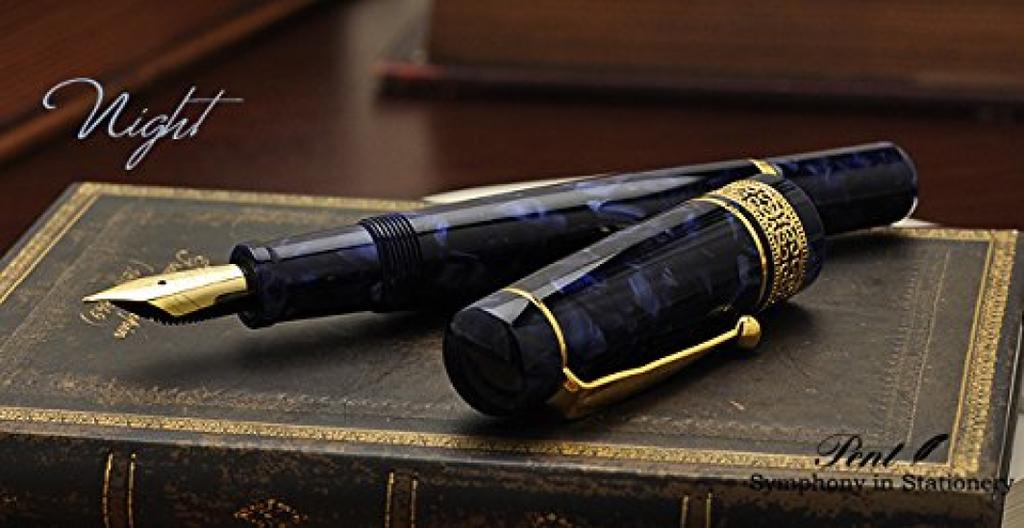 Pent Symphony Adagio Silent Fountain F Pen House Original "Contemplative Night" Pen, (Fine Nib),