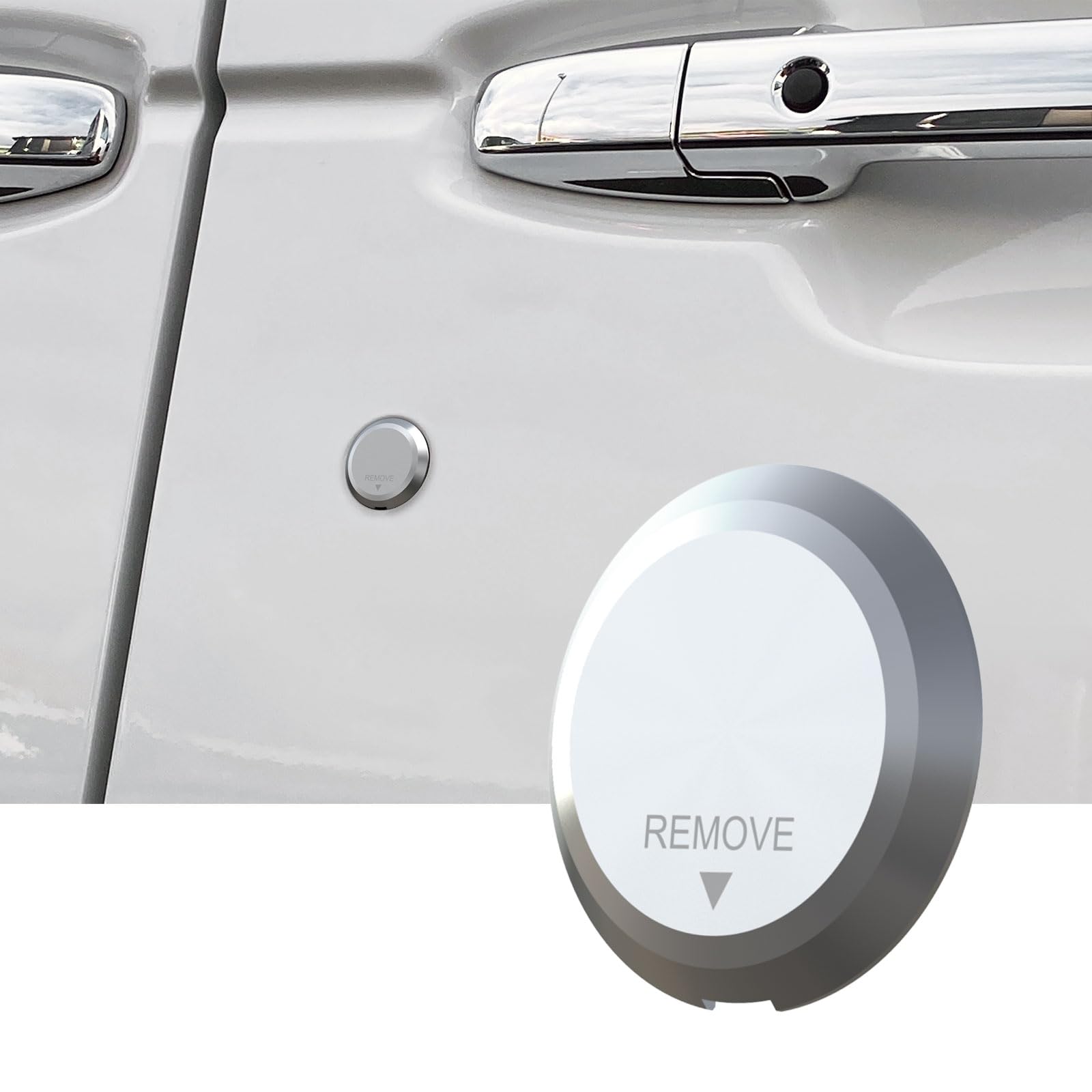 

alumania Key Cylinder Cap for Honda and Easy Magnetic Aluminum [SILVER] N-BOX, N-WGN, N-ONE, N-VAN, Attachment, Billet, VKC-H004-SI