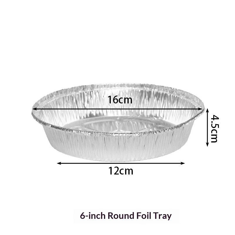 

10Pcs Tin Foil Box, Air Fryer, Specialized Tin Foil Tray, Disposable Circular Tin Foil Bowl for Household Use, Oven Baking Bowl