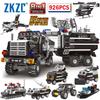 ZKZC 8 in 1 City Special Police Vanguard Aircraft Building Block Fighter Military Affairs Tank Brick Children's Toys Gifts