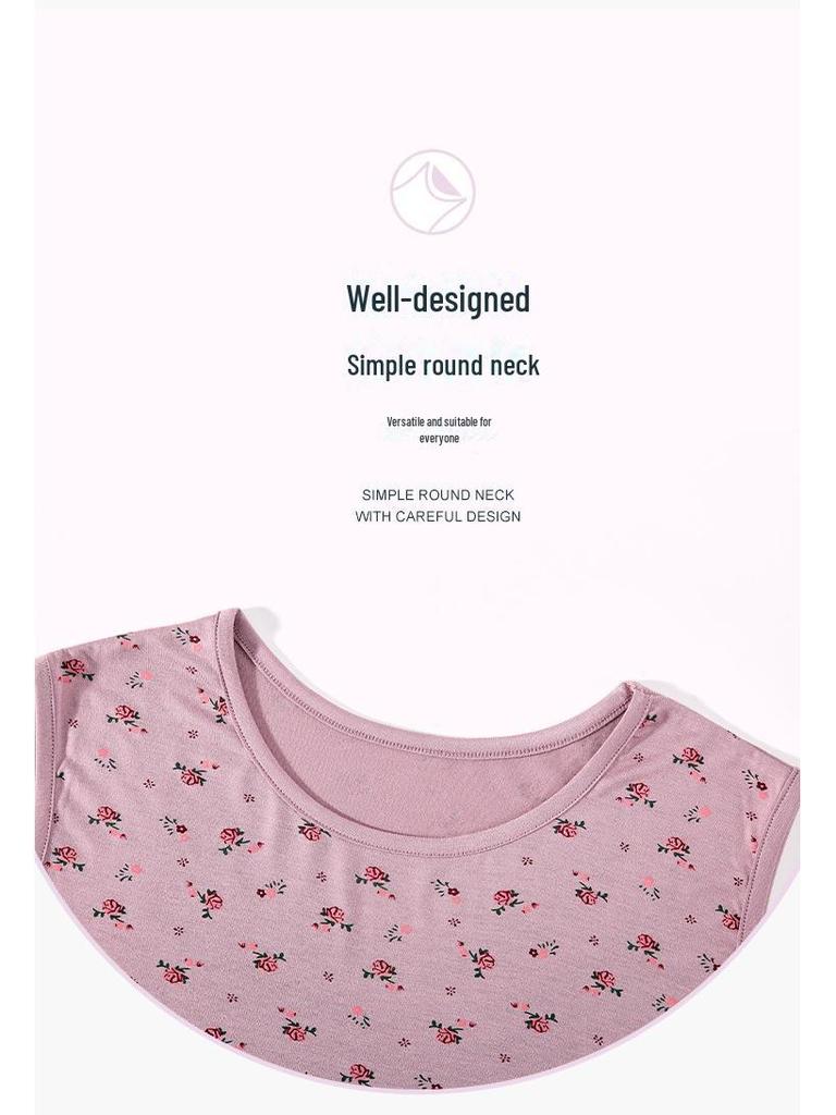 Mamas Sommerpyjama: Leichtes Modal-Set aus Weste und Kurzarm für Frauen mittleren und höheren Alters