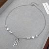 Delicato Collana con Ciondolo Fiocco e Perle a Stella Catena Elegante per la Clavicola Gioiello Ornamentale per il Collo da Donna per Feste
