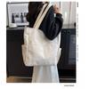 Canvas Bag New Pure Color Simple Casual One-shoulder Crossbody Fashionable Fresh Texture Large-capacity Tote
