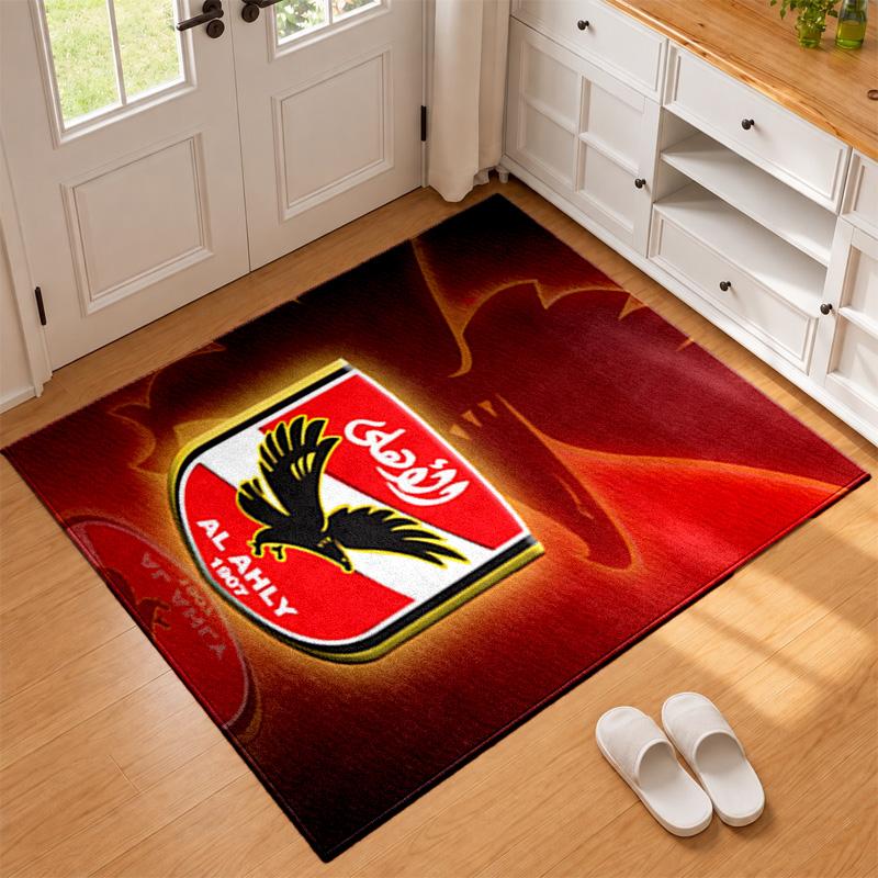 Al Ahly FC Carpet Door Mat for Living Room or Bedroom Protective Mat Under Chair Office Decoration Christmas Gift Birthday Present