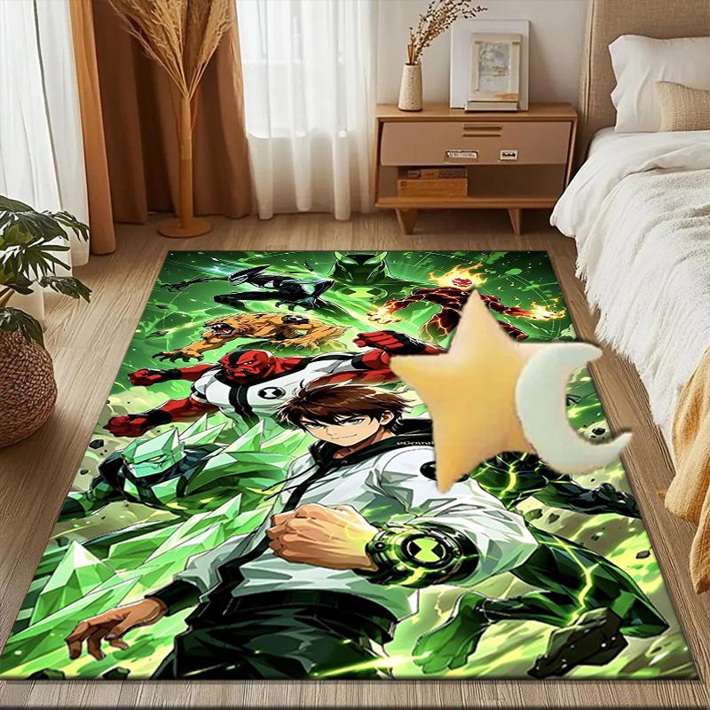 Ben Alien Force Floor Mat for Living Room, Game Rooms, Office, Bedroom, Office Floor Mat Playful Design, Christmas Fan Gifts