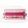 Elastic Strap Zipper Pencil Case Mesh Fabric Stationery Organizer Mesh Pen Pouch  School Supplies
