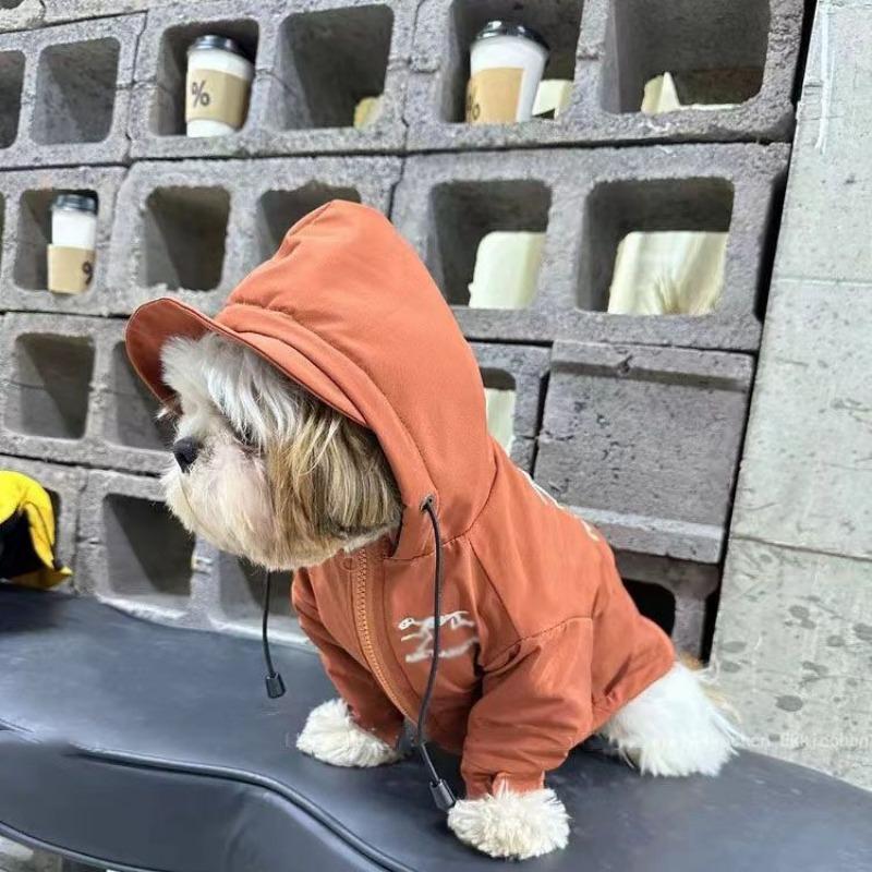 Dog jacket ancestor dog autumn and winter velvet teddy than bear schnauzer French bucket windproof warm pet clothes