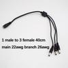DC 1 Female To 2 3 4 5 Way 22awg 18awg Male Connector Power Supply Splitter Plug Adapter Cable Cord 5.5mmx2.1mm for Strip Light