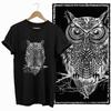 Coolmind DB 100% Cotton owl Print Exclusive Graphic women T shirt Cool BLACK women tshirt big size tshirt for women tee shirt