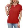 Damen Modisches Locker sitzendes Lässiges Sommer Kurzarm T-Shirt