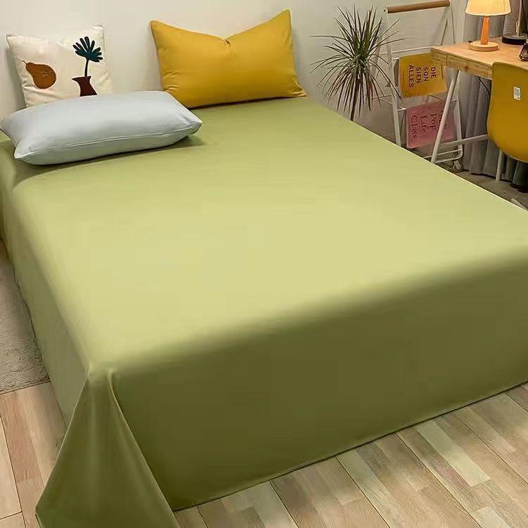 Nordic Style Solid Color Bed Sheet, Single Piece, Student Dormitory, Non-Pilling