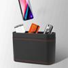 Multi-functional Car Press-down Storage Box PU Leather Hanging Storage Bin  for Wet and Dry Use