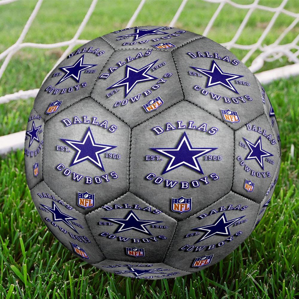 Dallas Cowboys Print Size 5 Soccer Ball, Standard Match Football for Sports Game and Team Practice, Ideal Gift for Soccer Fans