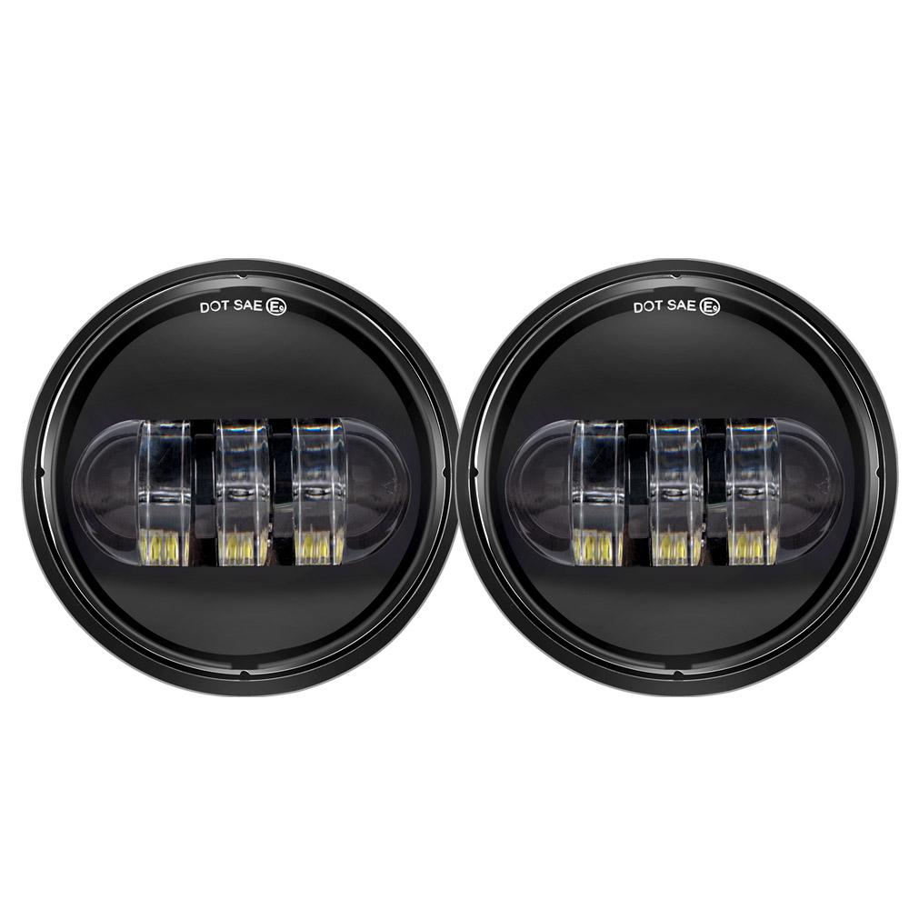 

2 шт. 4,5-дюймовые светодиодные противотуманные фары для мотоциклов DRL светодиодные противотуманные фары Angel Eyes 30 Вт круглые водонепроницаемые 4 1/2 вспомогательные фары ближнего света для мотоциклов