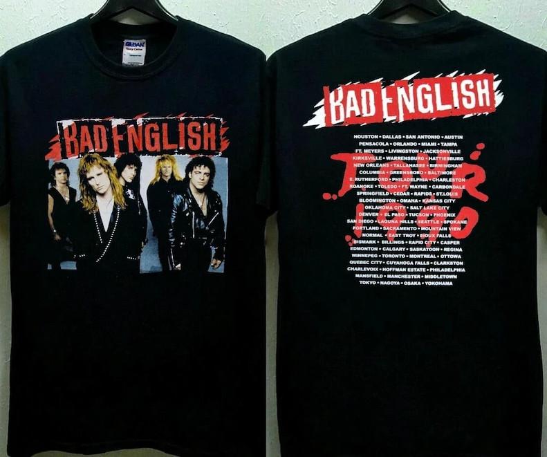 Vintage 1990 Bad English Concert World Tour 1990 T-shirt size S-5XL XXXXL