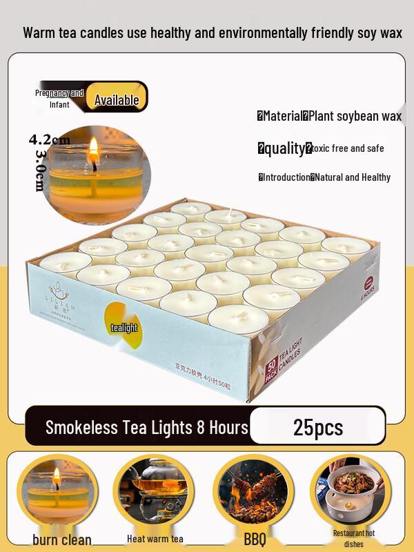 LIEI Smokeless Warming Tea Light Candle