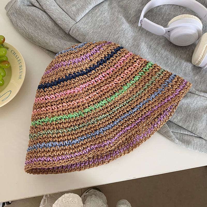 

Соломенная шляпа с широкими полями для женщин, пляжная кепка с регулируемым ремешком для подбородка для всех сезонов, идеально подходит для активного отдыха и путешествий one size коричневый