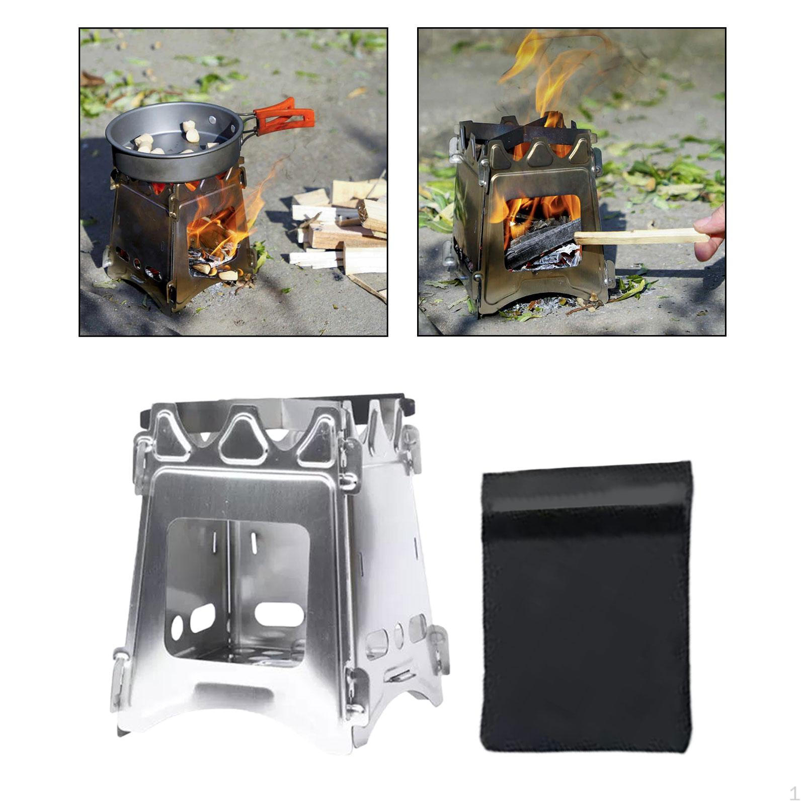 

Дровяная походная печь, прочный складной лагерь для пикника на пляже Stove Only