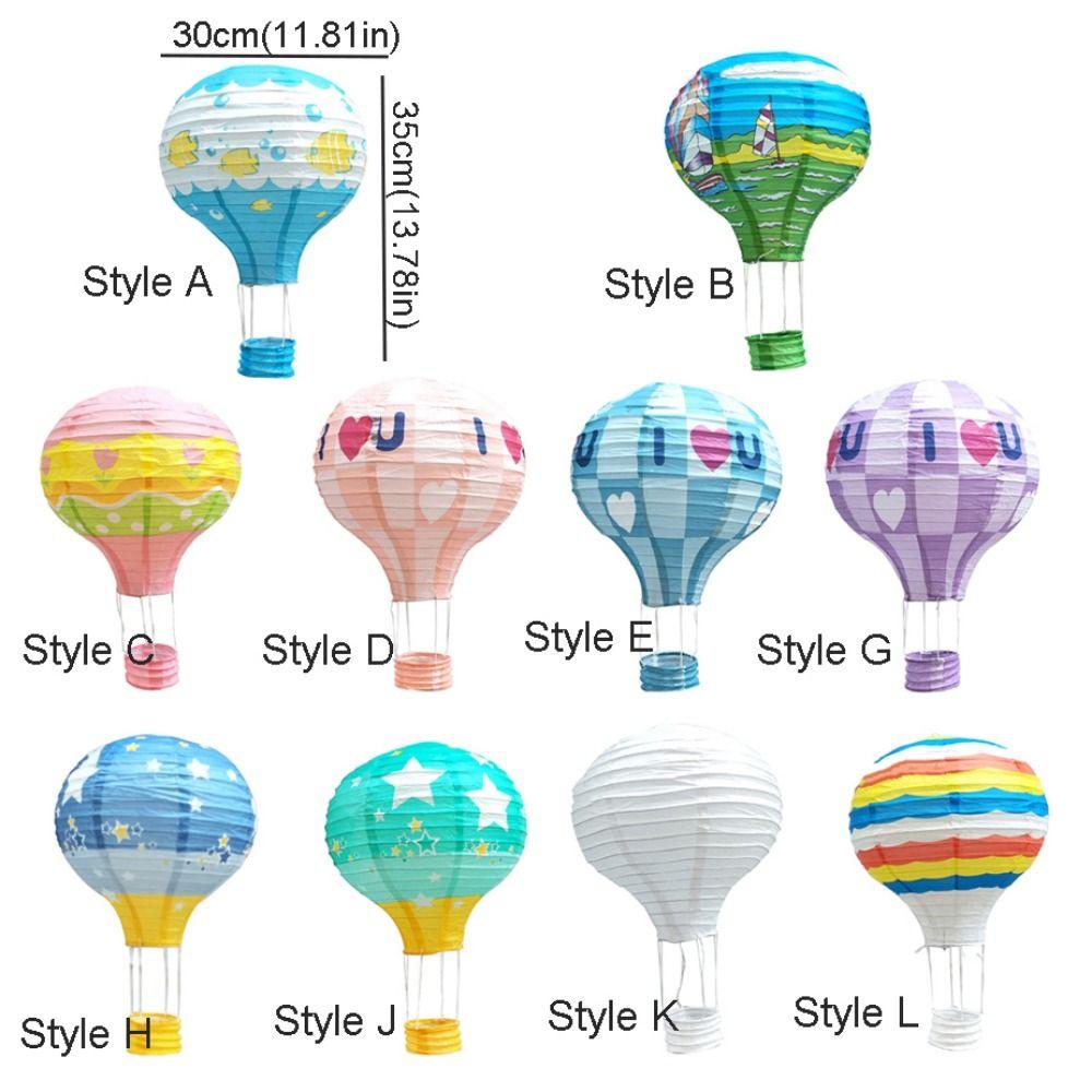DIY Hot Air Balloon Lantern Hanging Festival Lantern Paper Lantern  for Mid- Autumn Festival