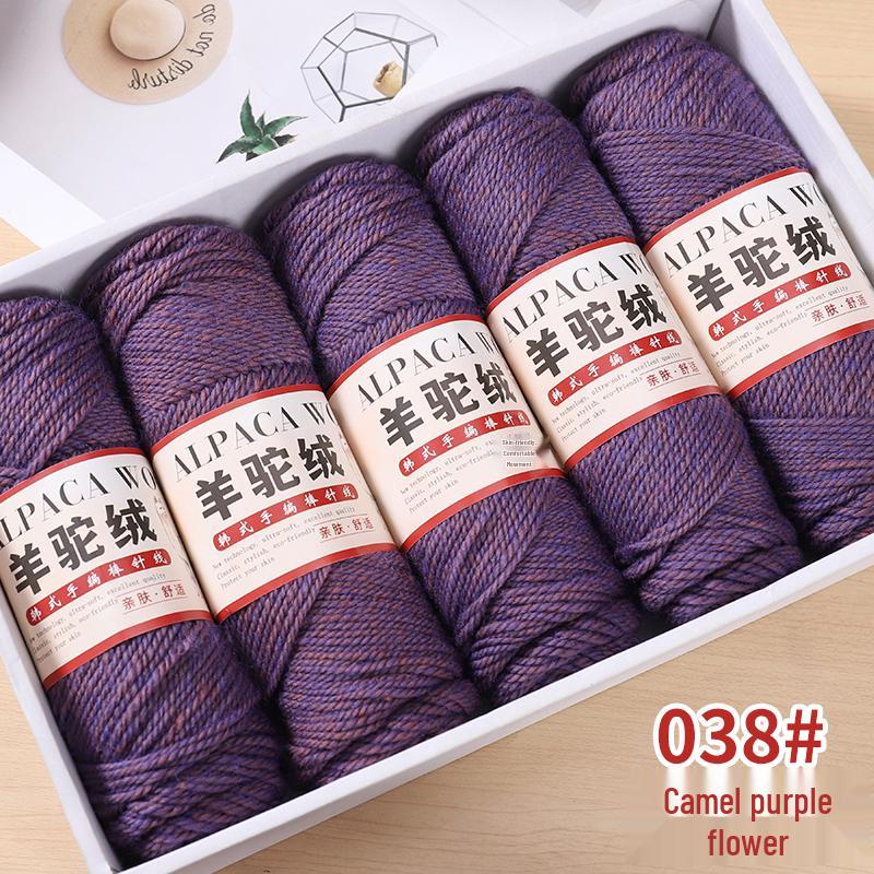 Mitteldickes Alpakawollgarn für DIY-Strickarbeiten - Perfekt für Pullover, Mäntel, Schals, Häkel- und Strickprojekte mit Nadeln.