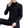 Men's Reversible Thermal Underwear Set with Half-High Collar and Seamless Velvet Fabric for Fall/Winter