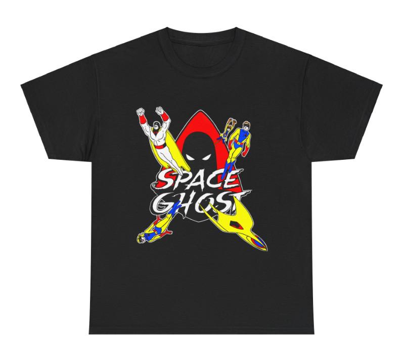 Space Ghost cartoon T-shirt Black Unisex all sizes S-5XL S