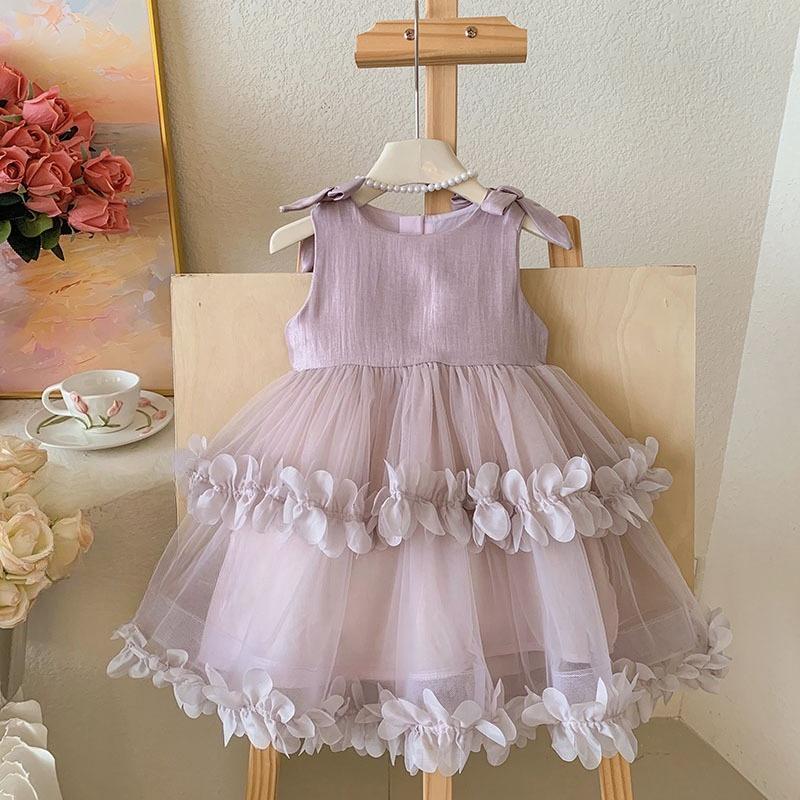 Soft Breathable Infant Girls Summer Tulle Puffy Princess Dress Toddler Baby Girl Casual Party Tutu Skirt Dress