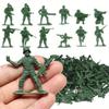 36pcs Miniature Plastic Soldier Models - 1.96 Inch Multicolor Military Figures for Party Decor, Birthday Gifts, Collectibles JXB