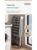Floor-Standing Vertical Folding Balcony Clothes Drying Rack for Home and Dorm Use
