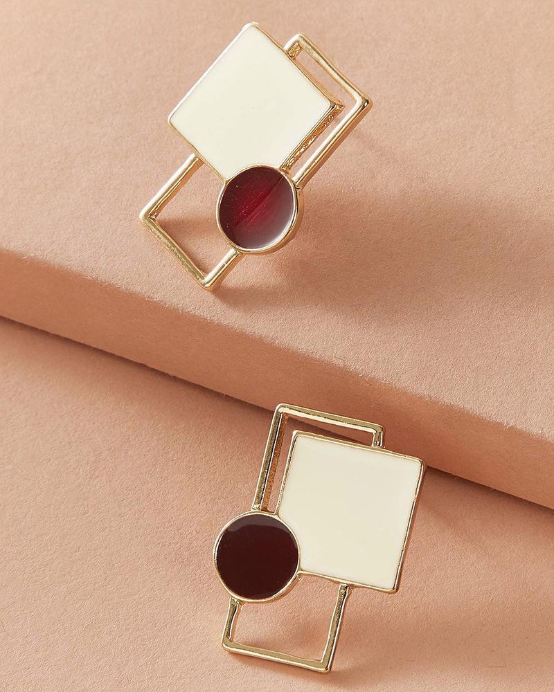 European Street Style Women's Trendy Stud Earrings - Versatile, Simple, and Popular Internet Celebrity Drops