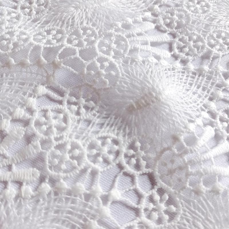 Wasserlösliches Spitzenstickstoff, Stickerei-Hohlgewebe, Milchsilk Vollbreite