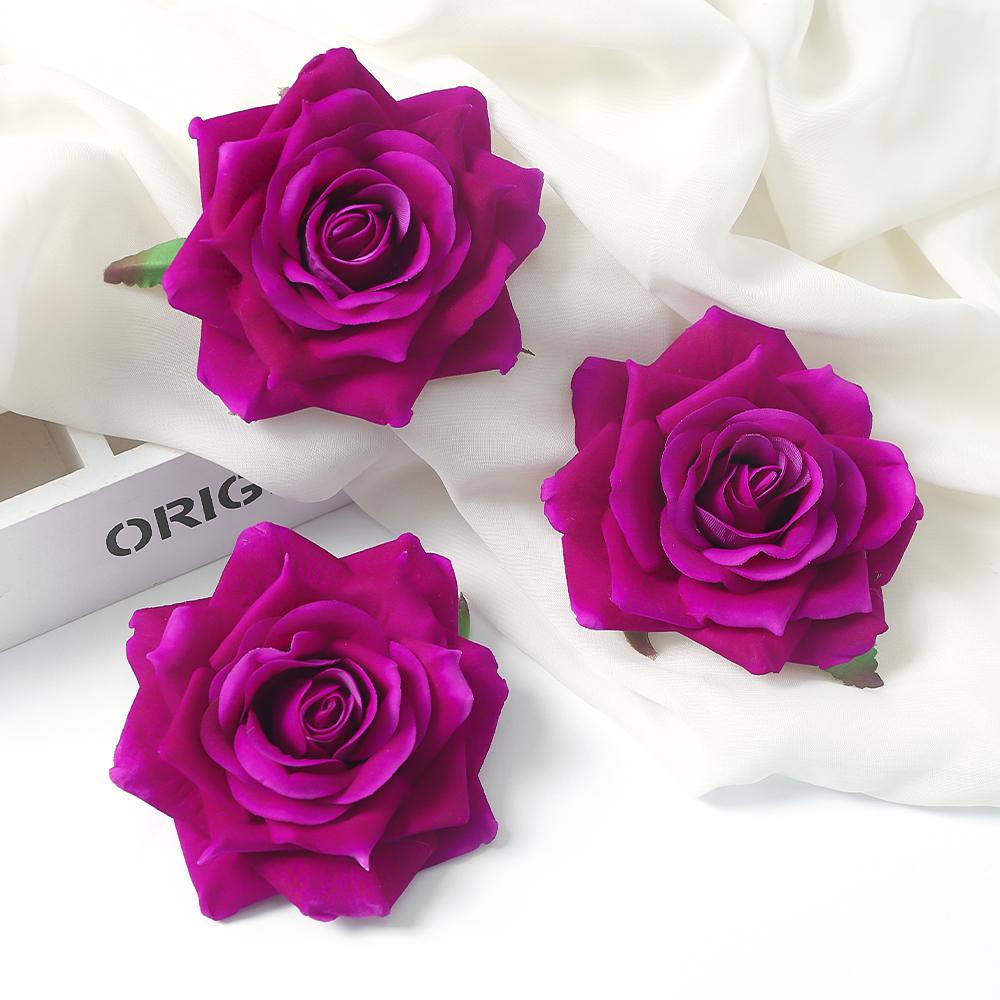 3/5Pcs Rose Head Wedding Decoration Artificial Fake Flowers for Living Room Decor DIY Valentine's Day Wreath Bouquet Accessories