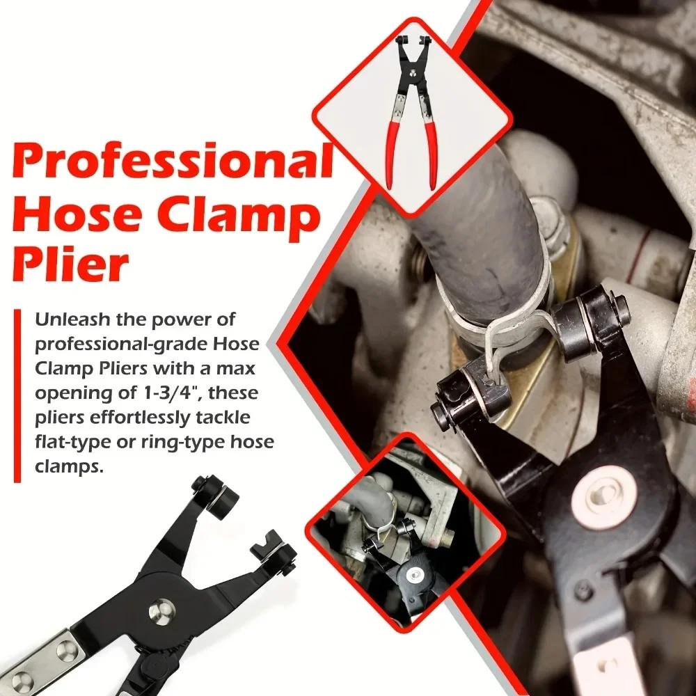 1/4pcs Professional Hose Clamp Pliers- Fuel Line Disconnection and Removal Tool Kit for Auto Repair