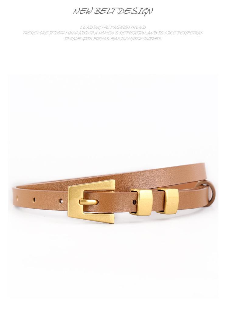 Classic Leather Belt For Men With Pin Buckle Fashion Dress Waist Accessory